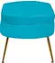 SalesFever Sitzpouf oval Samt-Stoff 99x44x40 cm blau/gold
