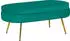 SalesFever Sitzpouf oval Samt-Stoff 99x44x40 cm grün/gold