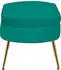 SalesFever Sitzpouf oval Samt-Stoff 99x44x40 cm grün/gold