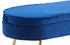 SalesFever Sitzpouf oval Samt-Stoff 99x44x40 cm dunkelblau/gold