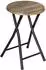 Wenko Hocker Forio Industrial-Stil, klappbar, Stahl/MDF, Ø30x46cm, Schwarz/Braun