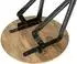 Wenko Hocker Forio Industrial-Stil, klappbar, Stahl/MDF, Ø30x46cm, Schwarz/Braun
