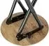 Wenko Hocker Forio Industrial-Stil, klappbar, Stahl/MDF, Ø30x46cm, Schwarz/Braun