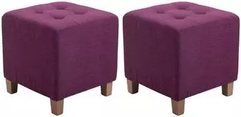 CLP Pharao Sitzw&uuml;rfel 2er-Set Stoff, lila, 45x46x45cm (322789)