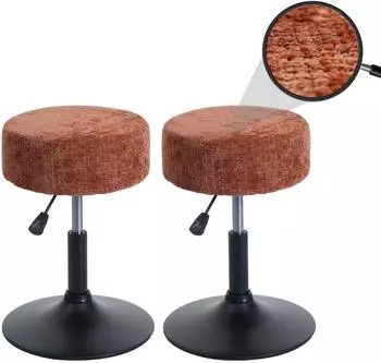 MCW Hocker C22 2er-Set, Chenille, h&ouml;henverstellbar, terrakotta (MCW-C22)