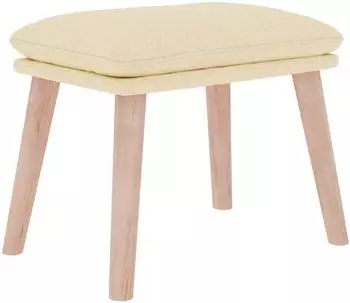 vidaXL Fu&szlig;hocker Stoff, creme, 45x29,5x35cm (341426)