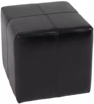 MCW Carrara Sitzw&uuml;rfel Leder, schwarz, 36x36x36cm (800000415447)