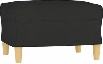 vidaXL Fu&szlig;hocker schwarz 60x50x41cm Stoff (349267)
