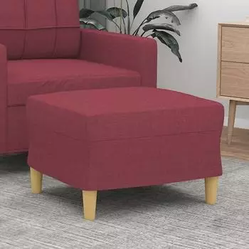 vidaXL Fu&szlig;hocker weinrot 60x50x41cm Stoff (349269)