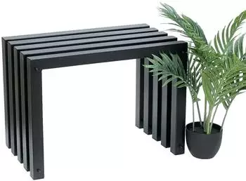 DanDiBo Hocker Metall schwarz, wetterfest, 60cm (96446)