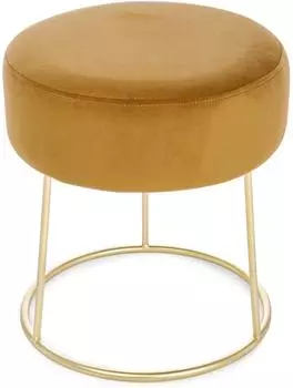Bizzotto Clarissa Hocker Samt 35x35x40cm, Gelbgold (0720881)
