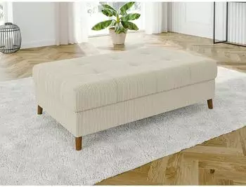 S-Style Möbel Hocker Maya Cord Beige, 118x40cm