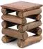 Xtradefactory Hocker Block 38 Teak Altholz massiv 30x30x39cm