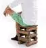 Xtradefactory Hocker Block 38 Teak Altholz massiv 30x30x39cm