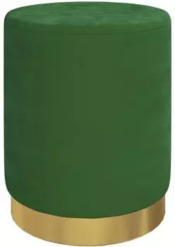 vidaXL Runder Aufbewahrungshocker gr&uuml;n, Samt, 31x37cm (340283)