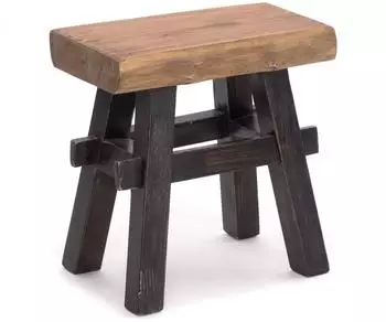 Xtradefactory Vintage 40 Sitzhocker Massivholz, 43x45x27cm (VINTAGE 40)