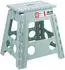Relaxdays Klapphocker XL faltbar, Kunststoff, Salbei, bis 150kg (39x39x32cm)