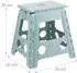 Relaxdays Klapphocker XL faltbar, Kunststoff, Salbei, bis 150kg (39x39x32cm)