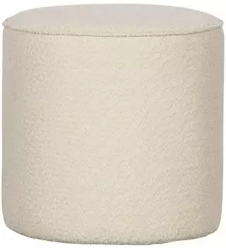 Livetastic Sara Sitzhocker Boucl&eacute; Textil Creme, zylindrisch 46x46x46cm (001883015137)