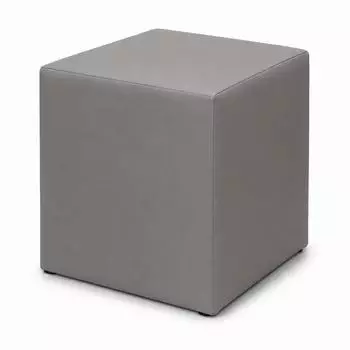 Best for Home Sitzw&uuml;rfel Kunstleder 40x40x40cm, Grau (Cube Pouf)