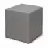 Best for Home Sitzwürfel Kunstleder 40x40x40cm, Grau (Cube Pouf)