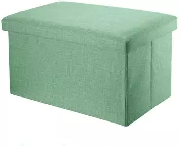 Intirilife Faltbare Sitzbank mit Stauraum, Textil, Gr&uuml;n, 78x38x38cm (IL-100055)