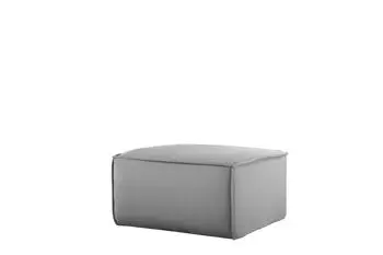 Fun Möbel CELES PREMIUM Polsterhocker Velvet Hellgrau 65x65cm