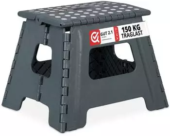 Relaxdays Klapphocker, dunkelgrau, 10er-Set