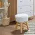Atmosphera Oslo Sitzhocker weiß Felloptik (ATM-140057D)