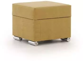Fun Möbel CANTON Polsterhocker mit Stauraum, Stoff Camelia, Senfgelb