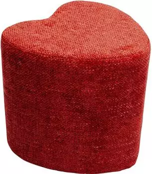 KARE Hocker Lovely Herzform, Polyester, rot (87999)