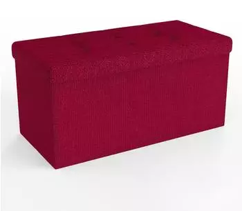 Intirilife Faltbare Sitzbank mit Stauraum, Textil, 76x38x38cm