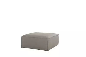 Fun Möbel CELES PREMIUM Polsterhocker Stoff Sandgrau 105x105cm