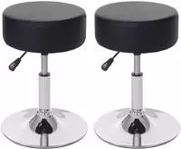 Mendler 2er-Set Hocker HWC-C22, Sitzhocker Schminkhocker, h&ouml;henverstellbar &Oslash;...