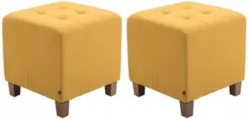 CLP Pharao Sitzhocker Stoff, gelb, 2er-Set (322788)