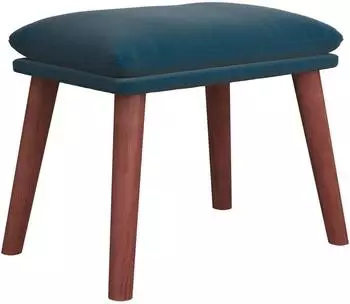vidaXL Polsterhocker blau, Samt, 45x29,5x35 cm