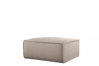 Fun Möbel Celes Premium Polsterhocker Velvet Sand, 105x105cm