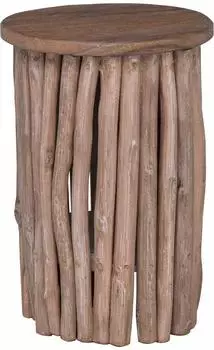 vidaXL Hocker Natur 30x30x45cm Massivholz Teak (42012387)