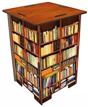 Werkhaus Photohocker B&uuml;cherregal Holz, Sitzhocker & Beistelltisch (SH8244)