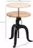 Finebuy Drehhocker Akazie Massivholz/Metall, höhenverstellbar, Ø39cm (FB81748)