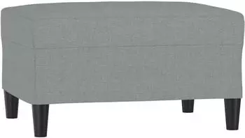 vidaXL Fu&szlig;hocker Stoff Hellgrau 70x55x41cm (349303)