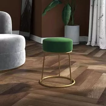 vidaXL Runder Hocker Samt Gr&uuml;n (340253)