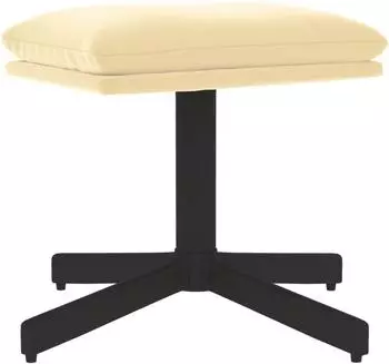 vidaXL Polsterhocker Samt, cremewei&szlig;, 60x60x36cm