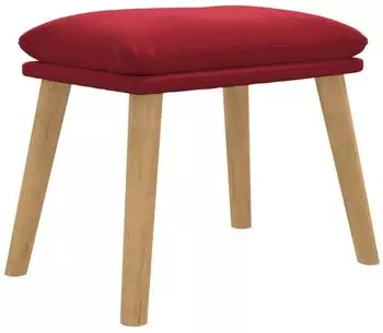 vidaXL Polsterhocker Samt, weinrot, 45x29,5x35cm