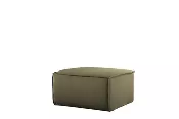 Fun Möbel Celes Premium Polsterhocker Velvet olivgrün, 65x65x40cm