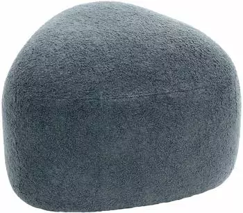 CLP Alfrisa Sitzhocker Teddystoff oval, dunkelgrau (326756)
