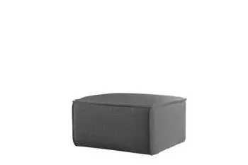 Fun Möbel Celes Premium Polsterhocker Stoff Ascot Bukla graphit, 65x65cm