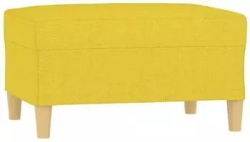 vidaXL Fu&szlig;hocker Stoff hellgelb 70x55x41cm (349276)