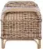 MiaMöbel Hocker 'Panama' Rattan/Massivholz, 100% Baumwolle, honigbraun (80109)
