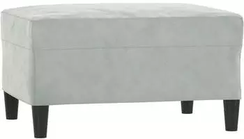 vidaXL Fu&szlig;hocker Samt Hellgrau 70x55x41cm (349317)